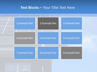 Blue Sky Property Hand PowerPoint Template