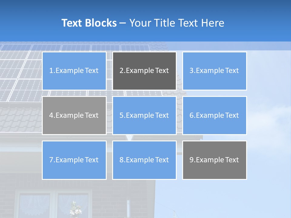 Blue Sky Property Hand PowerPoint Template