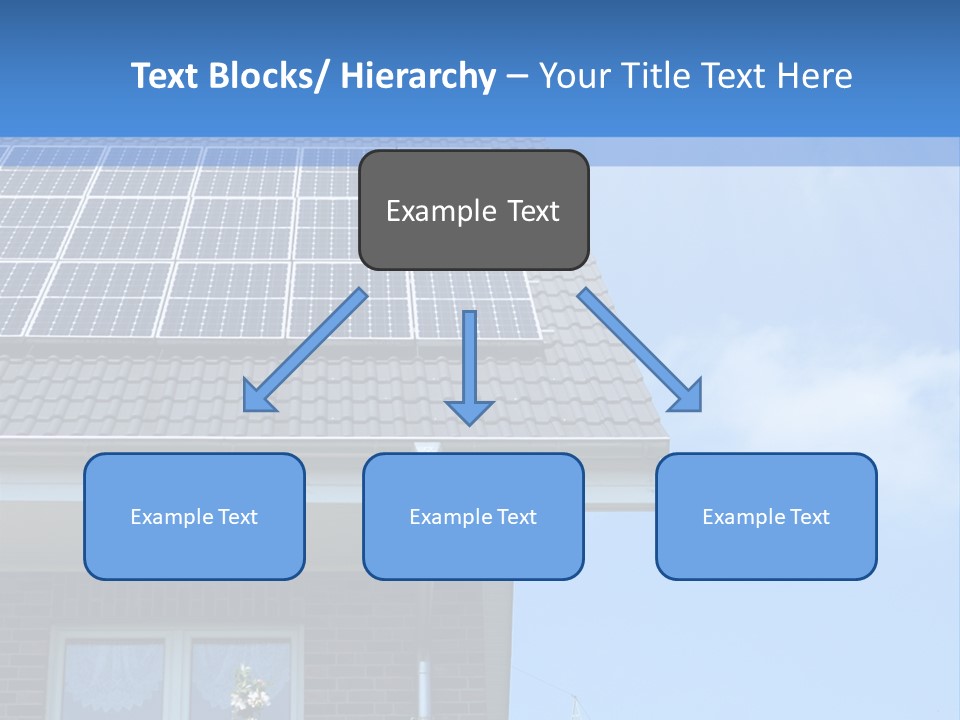Blue Sky Property Hand PowerPoint Template