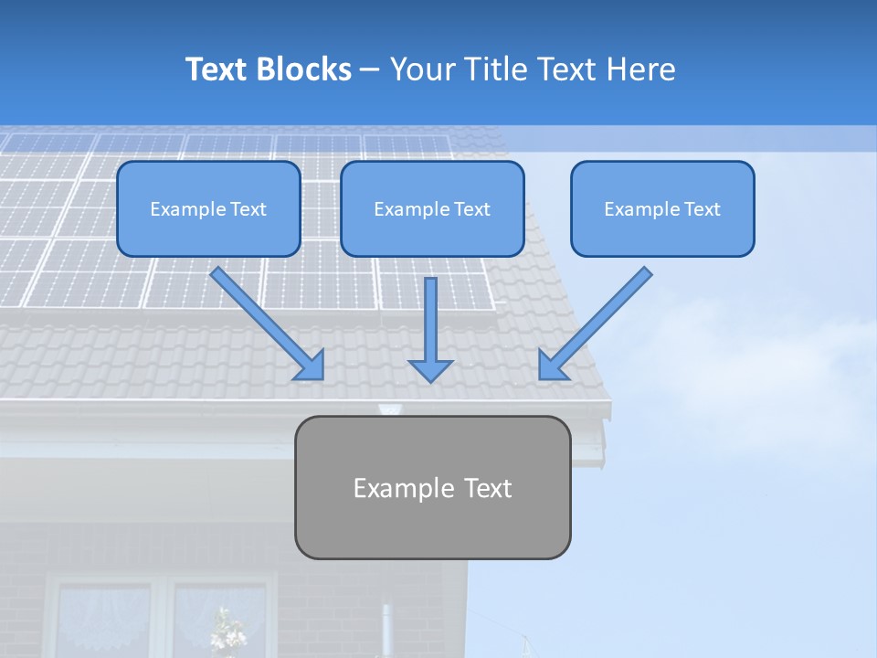 Blue Sky Property Hand PowerPoint Template