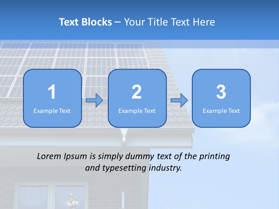 Blue Sky Property Hand PowerPoint Template