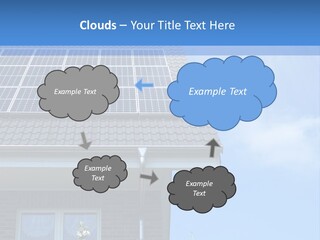 Blue Sky Property Hand PowerPoint Template