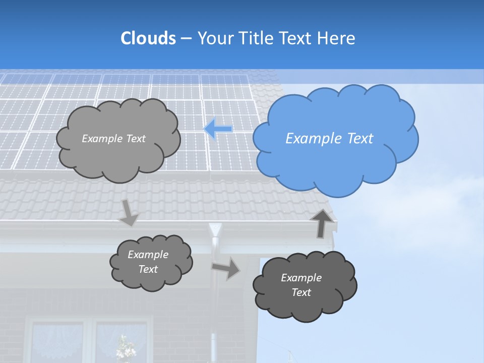 Blue Sky Property Hand PowerPoint Template