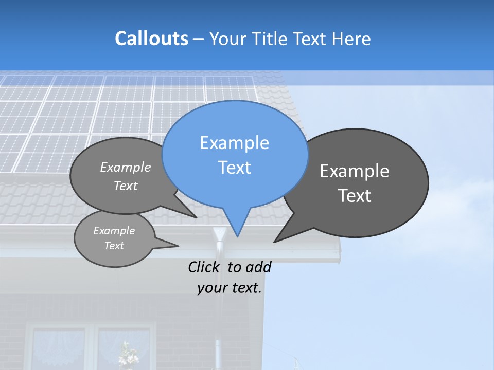 Blue Sky Property Hand PowerPoint Template