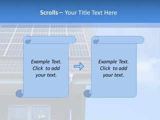 Blue Sky Property Hand PowerPoint Template