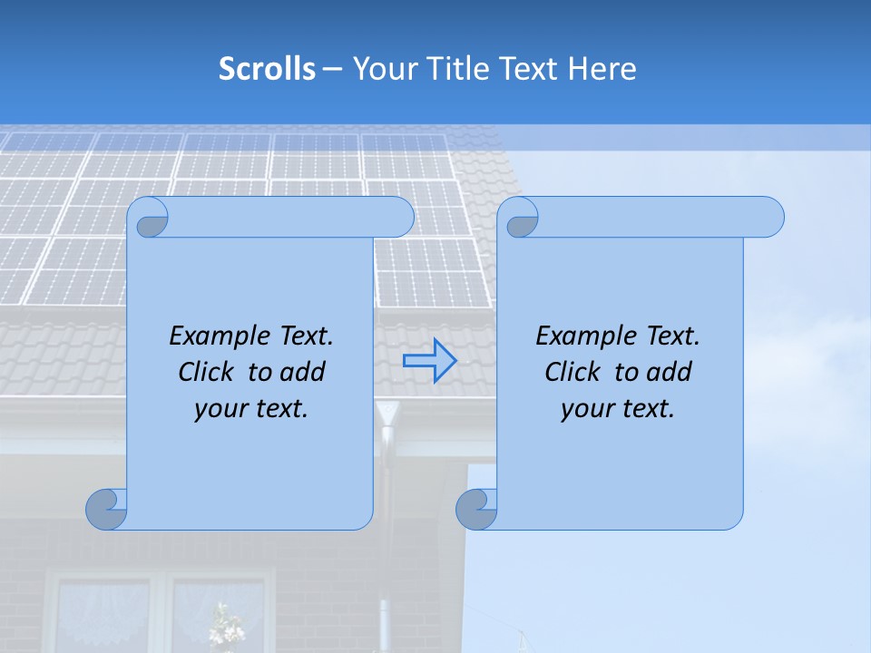 Blue Sky Property Hand PowerPoint Template
