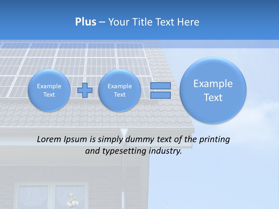 Blue Sky Property Hand PowerPoint Template