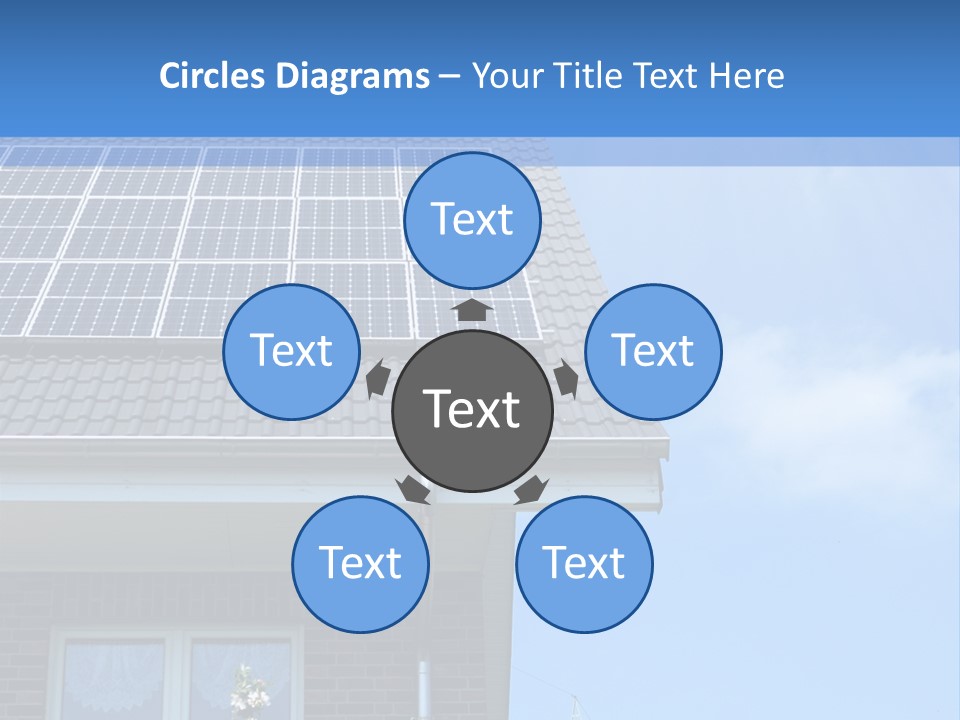 Blue Sky Property Hand PowerPoint Template