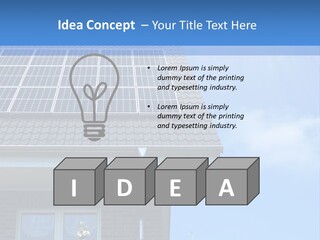 Blue Sky Property Hand PowerPoint Template