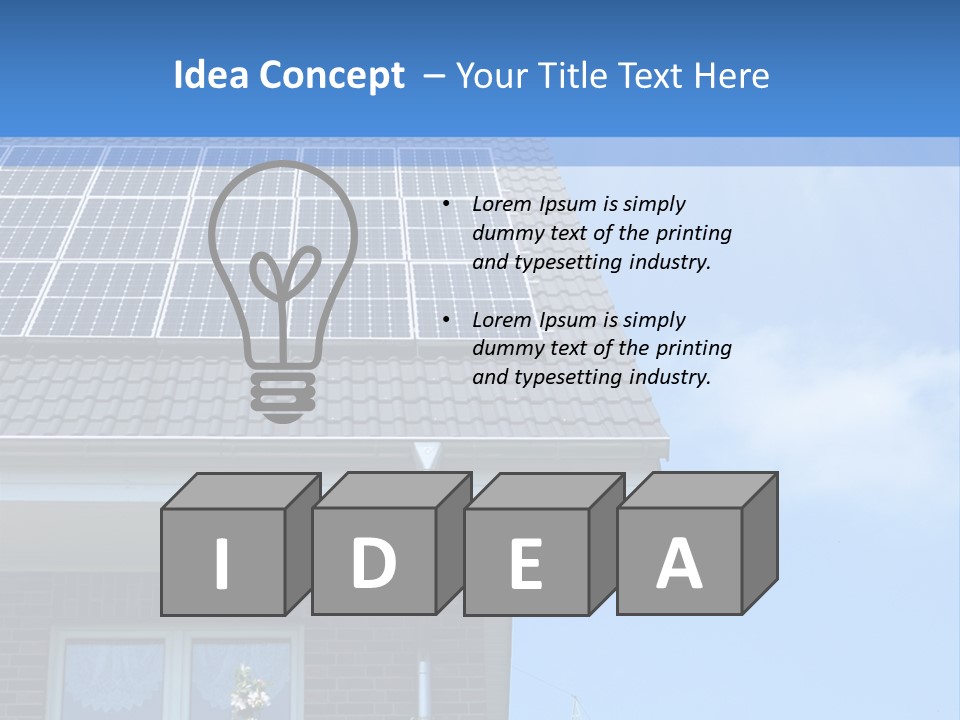 Blue Sky Property Hand PowerPoint Template