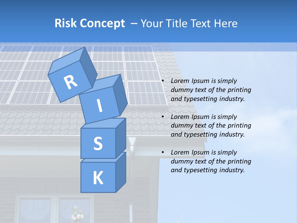 Blue Sky Property Hand PowerPoint Template