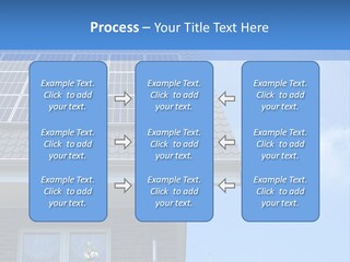 Blue Sky Property Hand PowerPoint Template