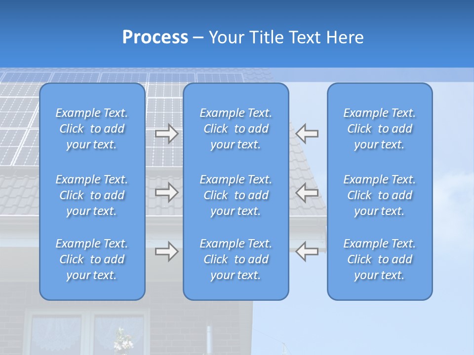 Blue Sky Property Hand PowerPoint Template