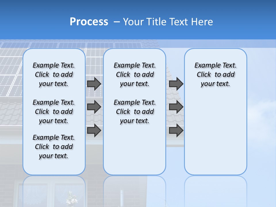 Blue Sky Property Hand PowerPoint Template