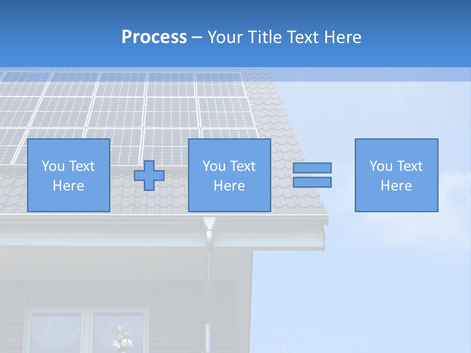 Blue Sky Property Hand PowerPoint Template