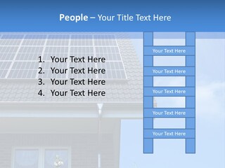 Blue Sky Property Hand PowerPoint Template