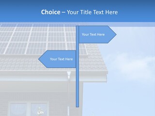 Blue Sky Property Hand PowerPoint Template