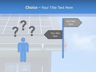 Blue Sky Property Hand PowerPoint Template