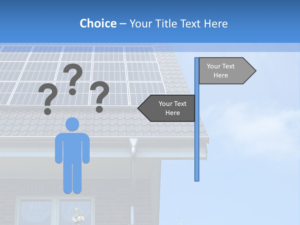 Blue Sky Property Hand PowerPoint Template