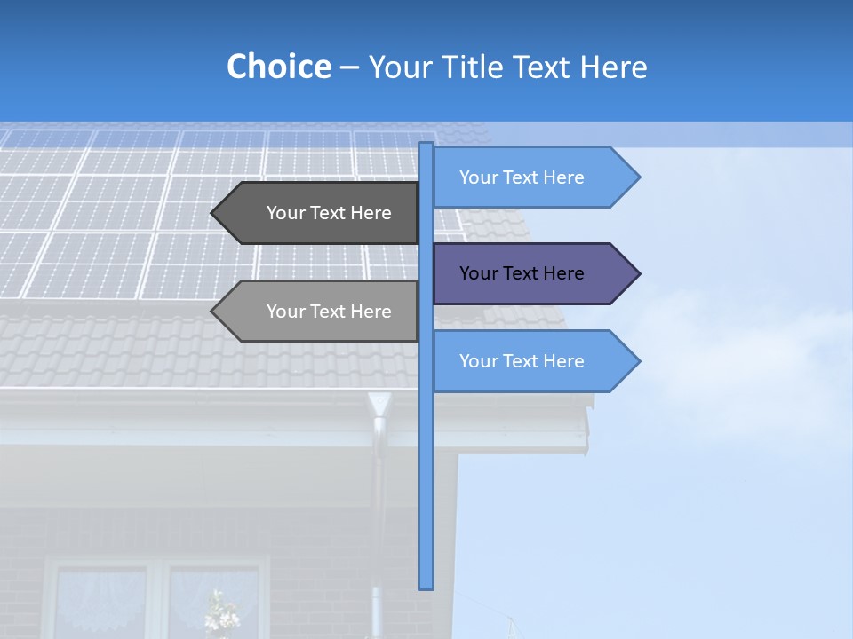 Blue Sky Property Hand PowerPoint Template