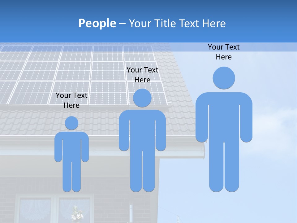 Blue Sky Property Hand PowerPoint Template