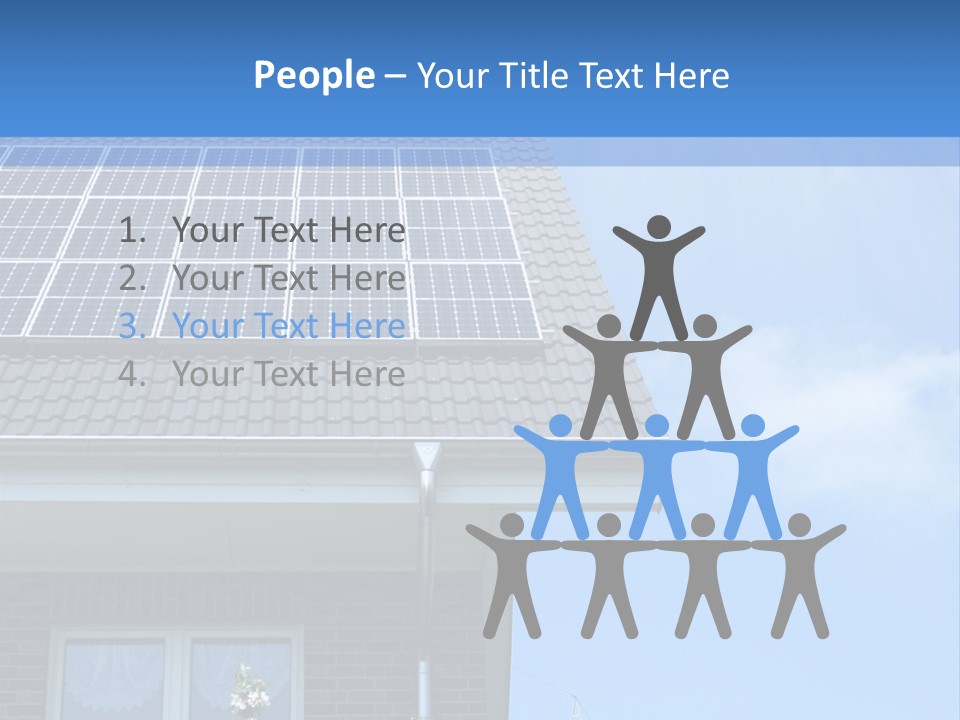 Blue Sky Property Hand PowerPoint Template