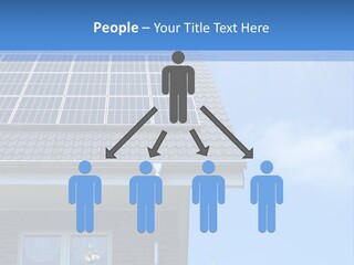 Blue Sky Property Hand PowerPoint Template