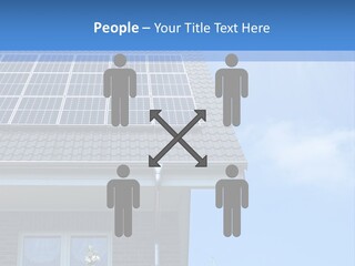 Blue Sky Property Hand PowerPoint Template