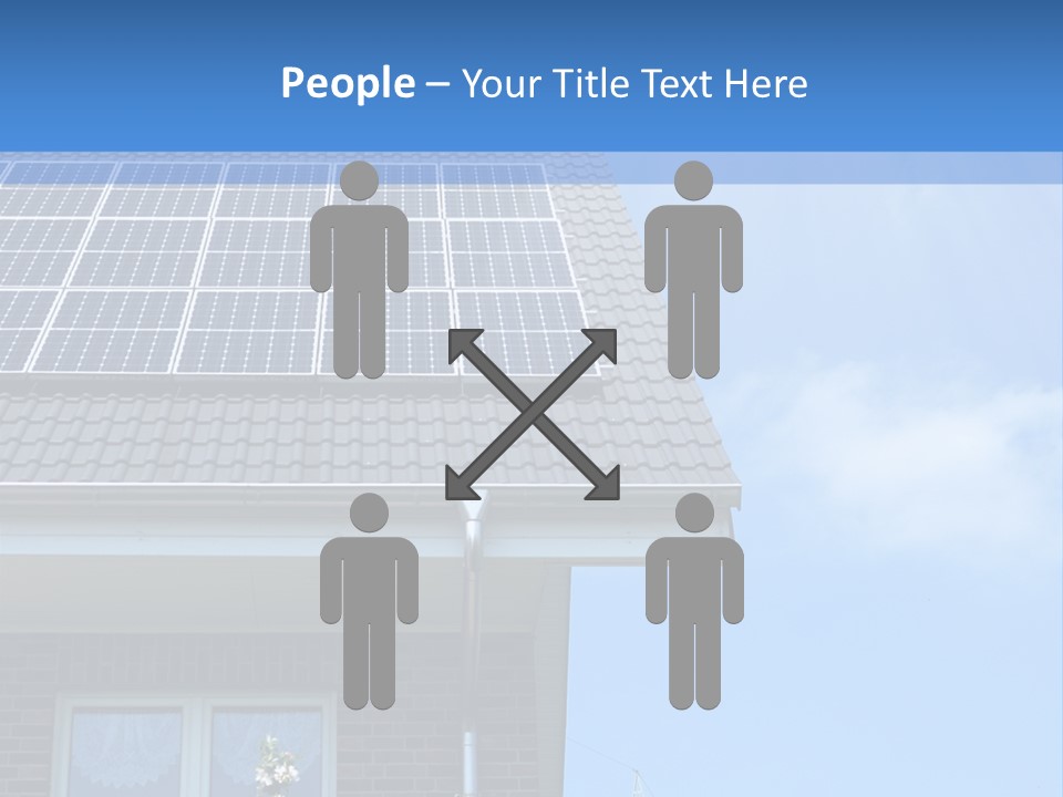 Blue Sky Property Hand PowerPoint Template