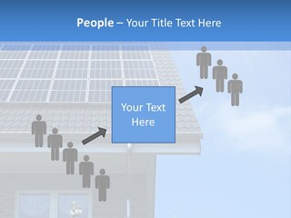 Blue Sky Property Hand PowerPoint Template