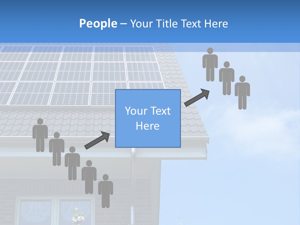 Blue Sky Property Hand PowerPoint Template