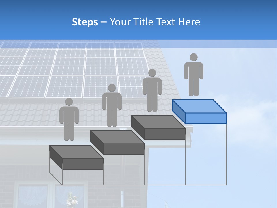 Blue Sky Property Hand PowerPoint Template