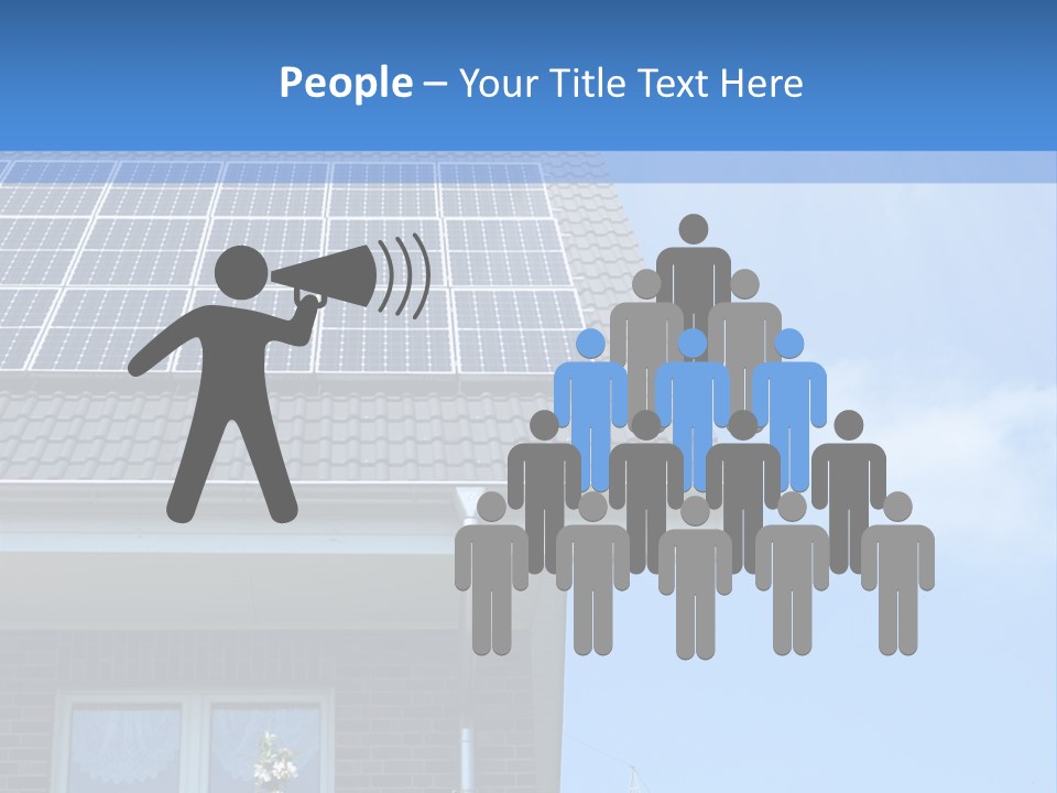 Blue Sky Property Hand PowerPoint Template