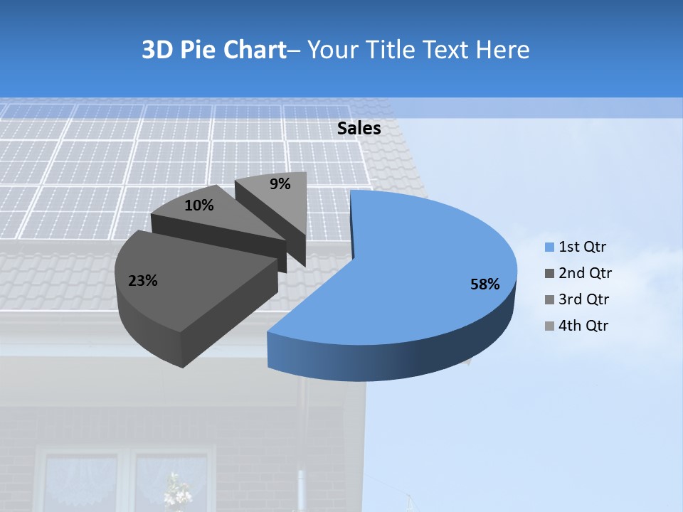 Blue Sky Property Hand PowerPoint Template