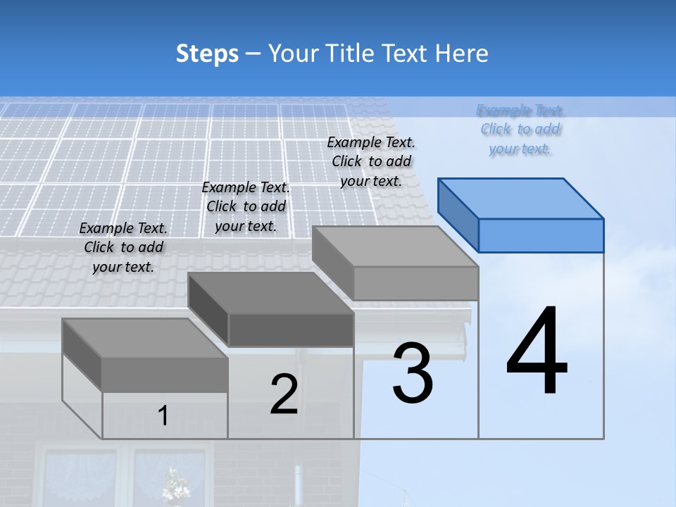 Blue Sky Property Hand PowerPoint Template