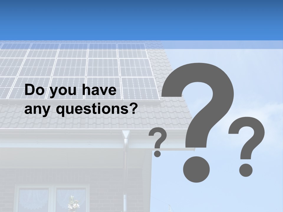 Blue Sky Property Hand PowerPoint Template