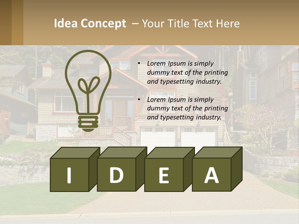 Property Rent Leaf PowerPoint Template
