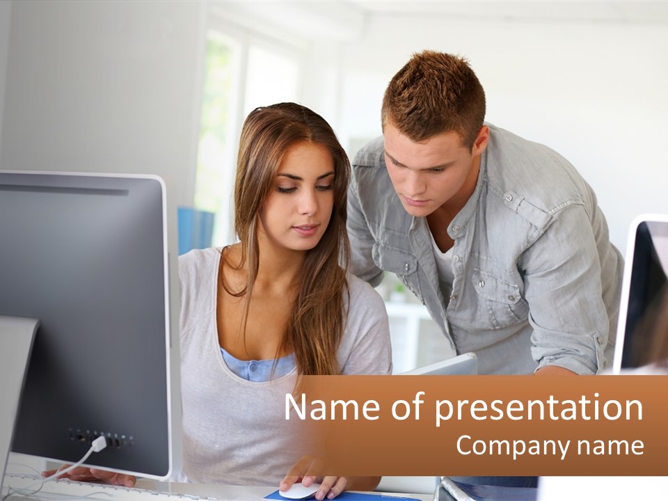 Rent House Model PowerPoint Template
