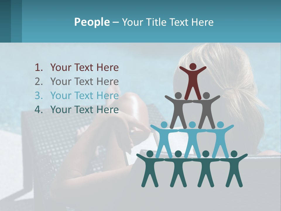 Holding Man Grass PowerPoint Template