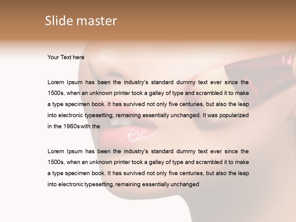 Hand Leaf Lawn PowerPoint Template