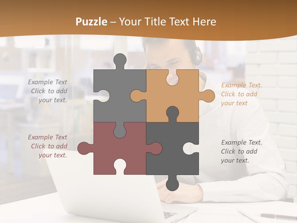 Man Estate Leaf PowerPoint Template