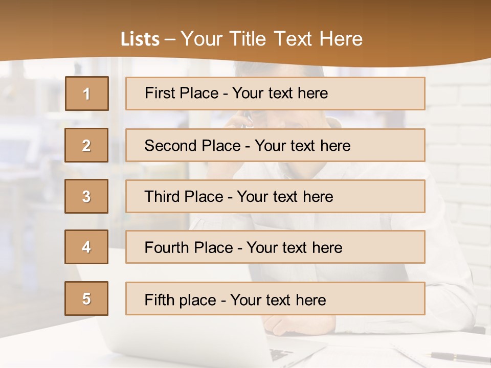 Man Estate Leaf PowerPoint Template
