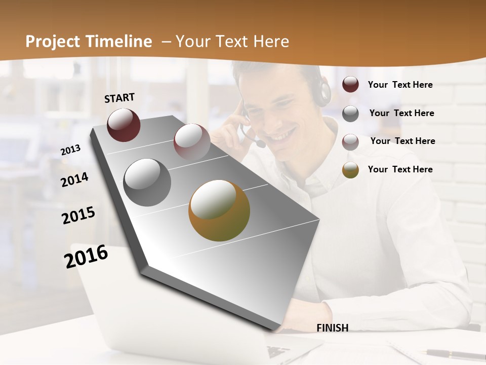 Man Estate Leaf PowerPoint Template