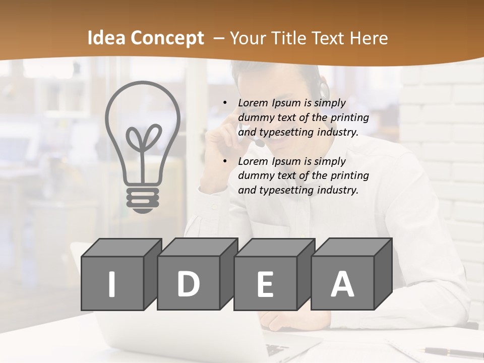 Man Estate Leaf PowerPoint Template