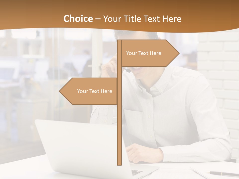 Man Estate Leaf PowerPoint Template