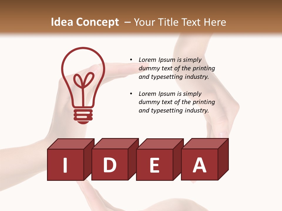 Property Human Hand Green PowerPoint Template