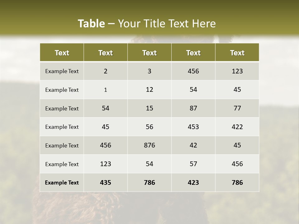 Model Park Grass PowerPoint Template