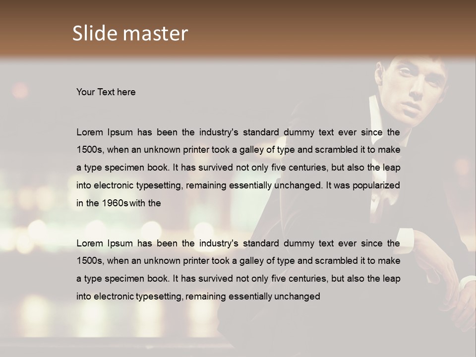 Leaf Residential Man PowerPoint Template