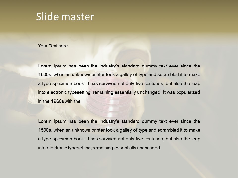 Green Human Hand Selling PowerPoint Template