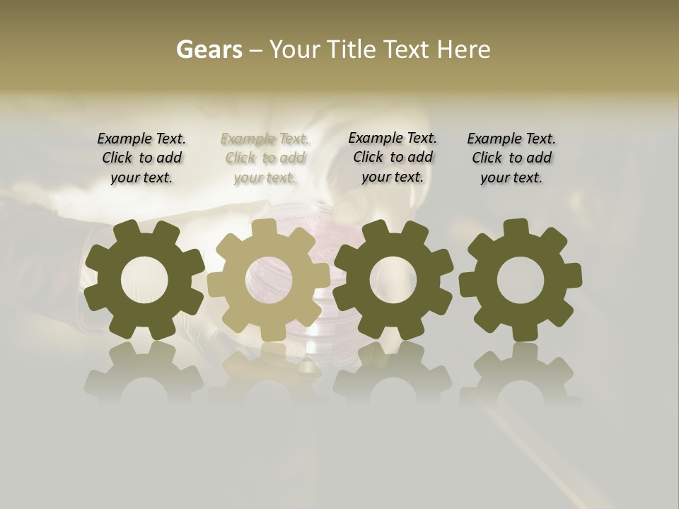 Green Human Hand Selling PowerPoint Template